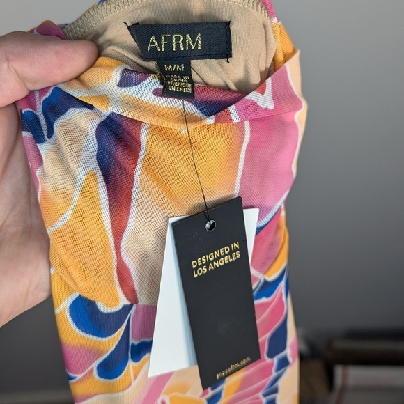 NWT AFRM sleeveless mock neck bodycon maxi dress size womans medium - Picture 2 of 5